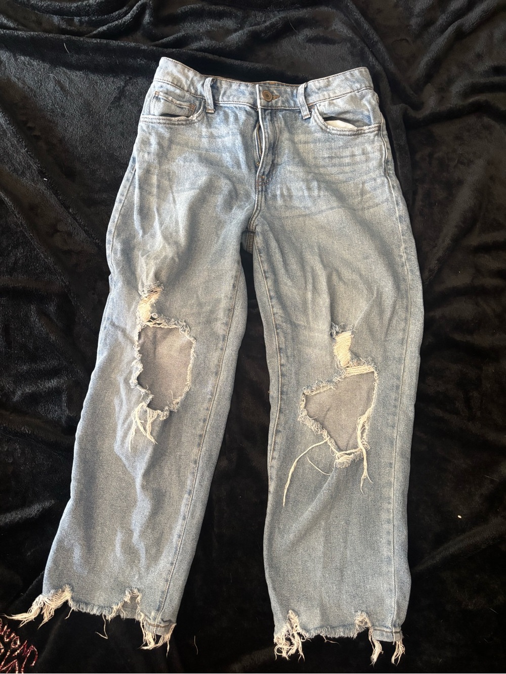 SO Light Blue Distressed Boyfriend Jeans